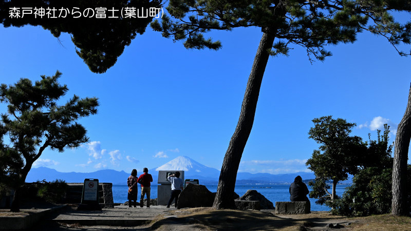 境内から富士山を望む