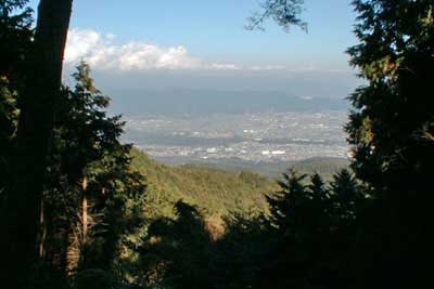 明神岳見晴小屋からの眺め