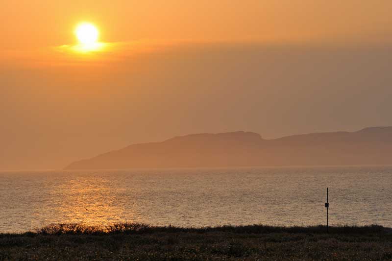 礼文島に沈む夕陽