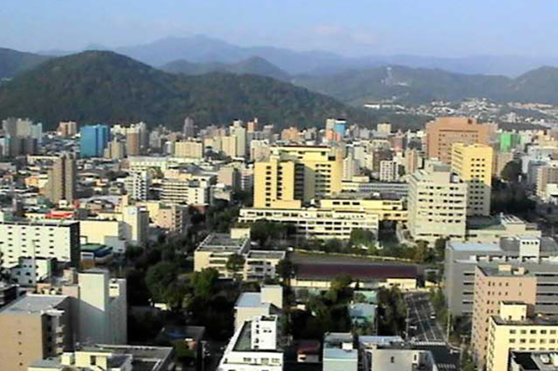 大倉山ジャンプ台、手稲山方面の眺め