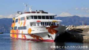 2014.1.11 初島航路定期船とカモメ(熱海～初島)