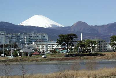 富士道橋からの富士山