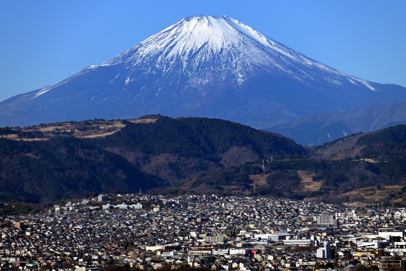 弘法山公園展望台からの富士
