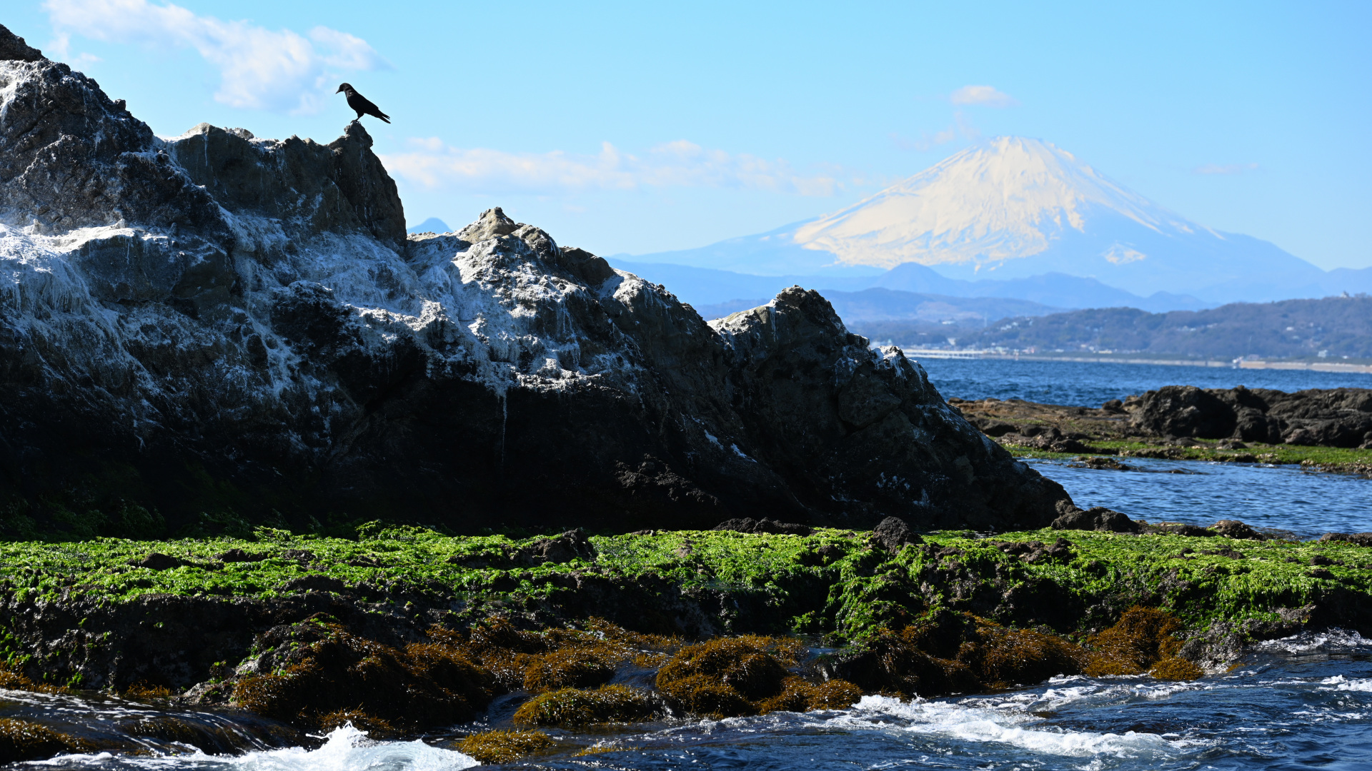 えぼし岩と富士山