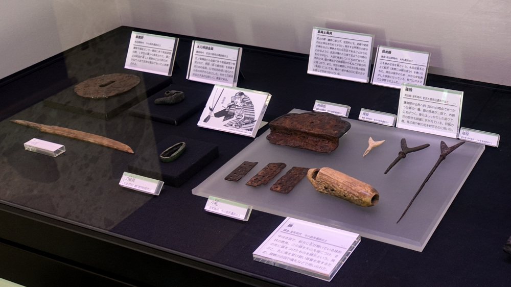 遺跡から発掘された出土品