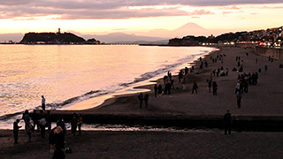 七里ヶ浜の夕照